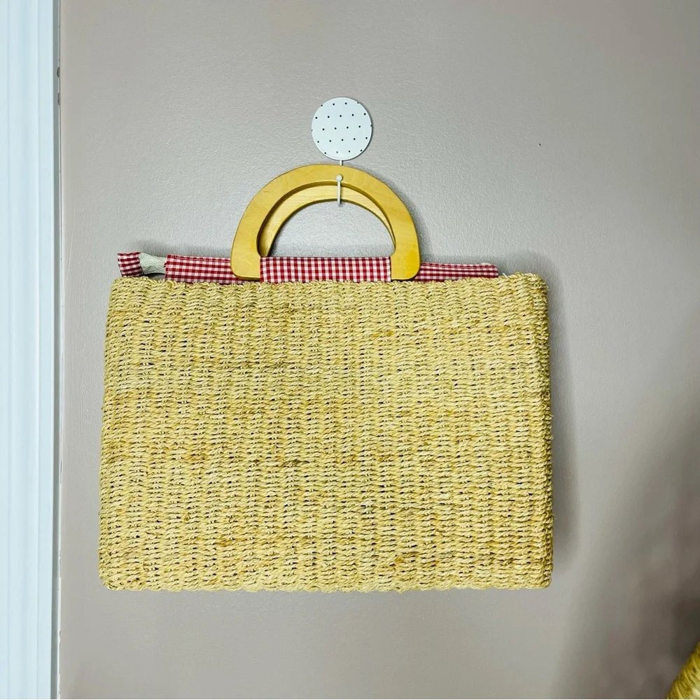 Straw Tommy Hilfiger gingham purse - Picture 5 of 8